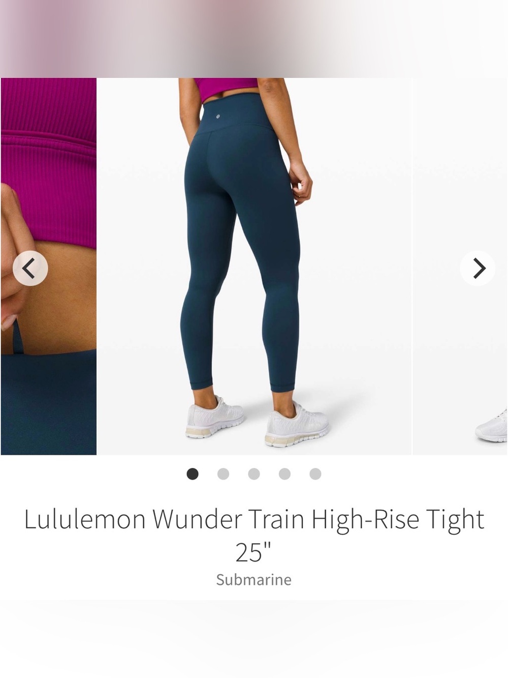 Lululemon Wunder Train High-Rise Tight 25” Submarine Size 10